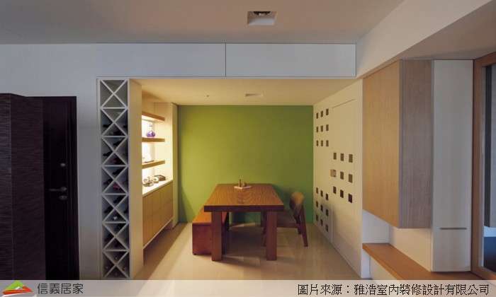 米色餐廳室內裝潢設計，包括餐桌、餐椅裝潢圖片