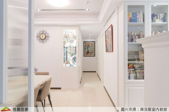 白色走道室內裝潢設計，包括裝潢圖片