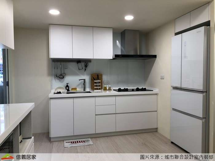 白色廚房室內裝潢設計，包括流理台裝潢圖片